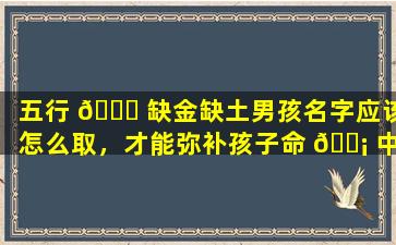 五行 🐝 缺金缺土男孩名字应该怎么取，才能弥补孩子命 🐡 中不足